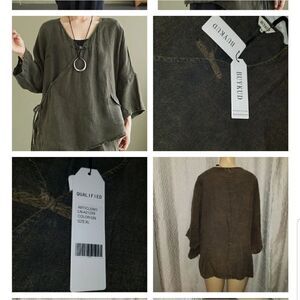 Buykud Navy Striped Oversized Dress NWT Size XL